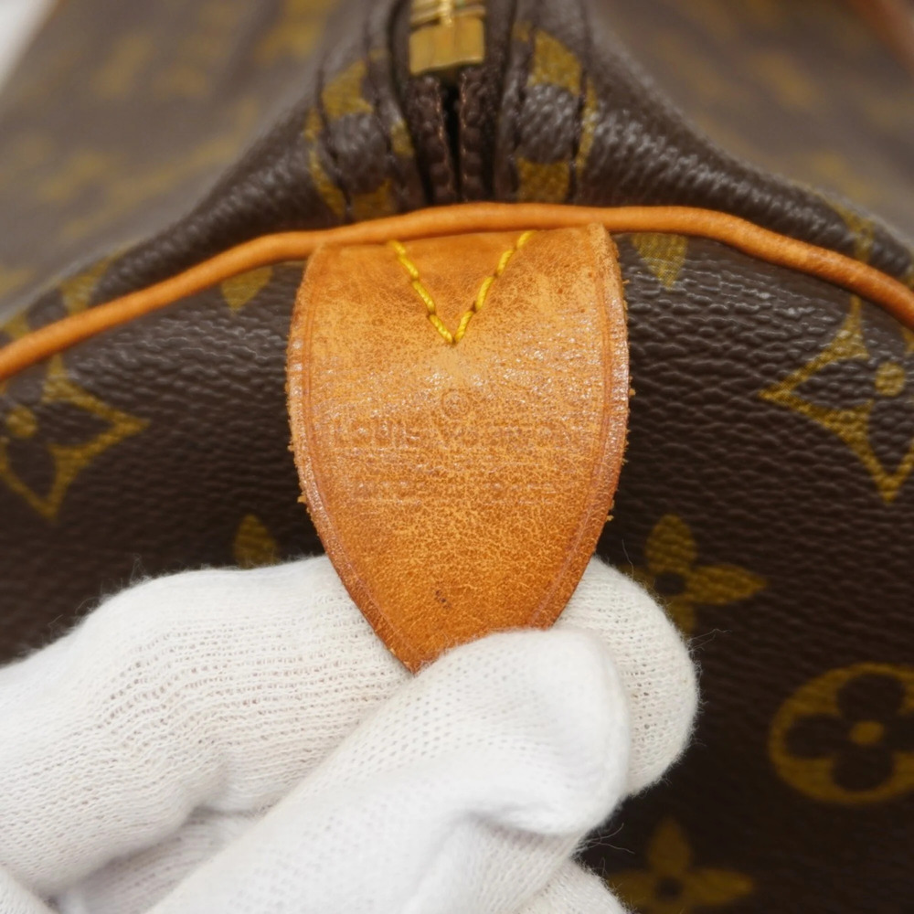 LOUIS VUITTON Authentic Brown Monogram Keepall 55 Boston Bag - Picture 5 of 12